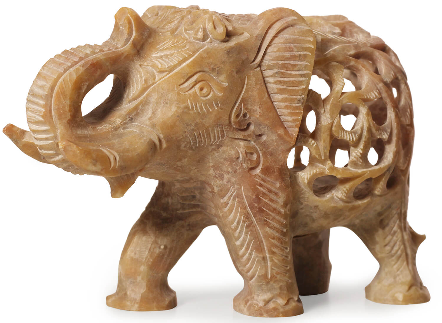 ArtistryBazaar Marble Soapstone Candle Aroma Burner Tea Light Holder  Oil Diffuser Wax Burner. Handmade Elephant Carving for Gifting and Home Décor.
